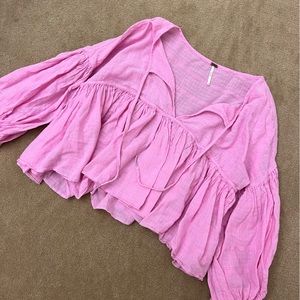 Free People Pink Top (worn once) like new!